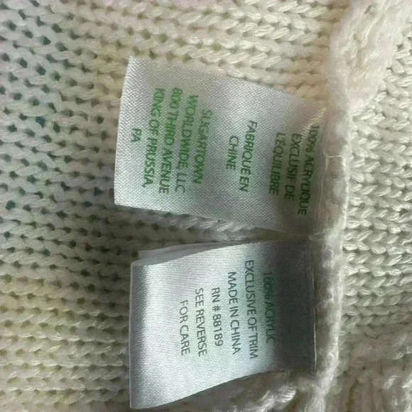 Lilly Pulitzer Cream Open Front Shawl Collar Cardigan Sweater Size S - Picture 5 of 5